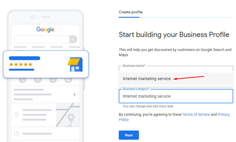 Create Google Business Profile
