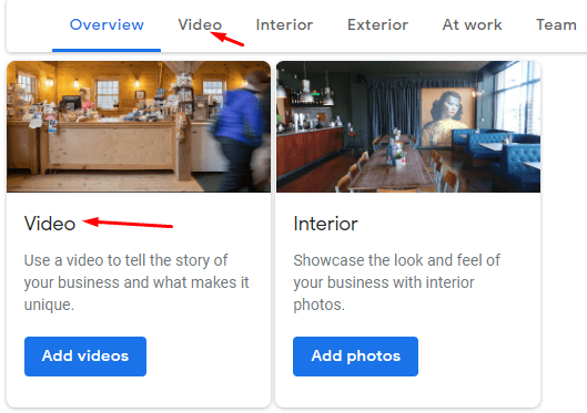 Add Videos to Business Profile